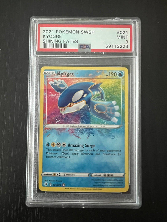 2021 Pokemon SWSH Kyogre | Shining Fates #021 - PSA 9 MINT - Supra Sneakers