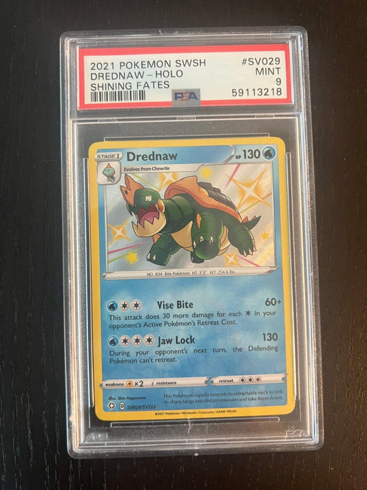 2021 Pokemon SWSH Shiny Drednaw Holo | Shining Fates #SV029 - PSA 9 MINT - Supra Sneakers