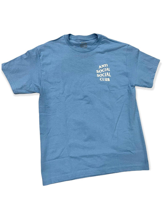 Anti Social Social Club Logo Tee Baby Blue / White - Supra Sneakers