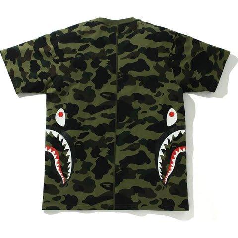 Bape 1st Camo Side Shark Tee Green - Supra Sneakers