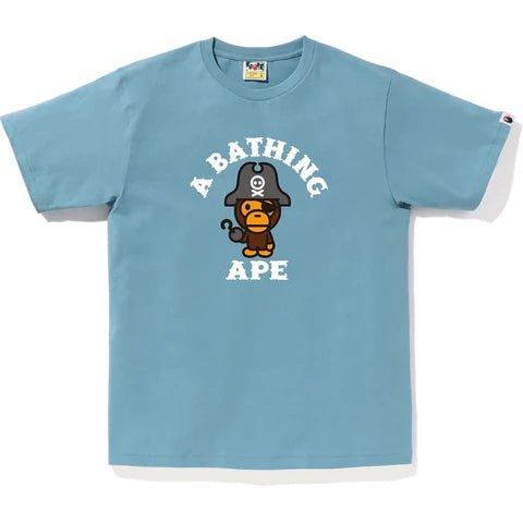 Bape Captain Milo Pirate Tee Sax Blue - Supra Sneakers