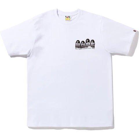 Bape Distortion Text Tee White / Black - Supra Sneakers