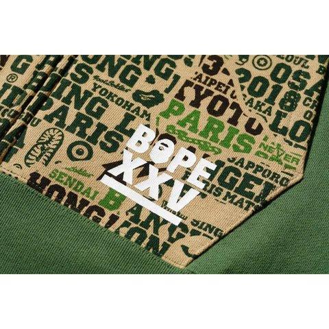 Bape XXV Cities Camo Shark Full Zip Hoodie Green - Supra Sneakers