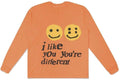 Cactus Plant Flea Market "Je t'aime, tu es différent" Tee-shirt à manches longues Orange