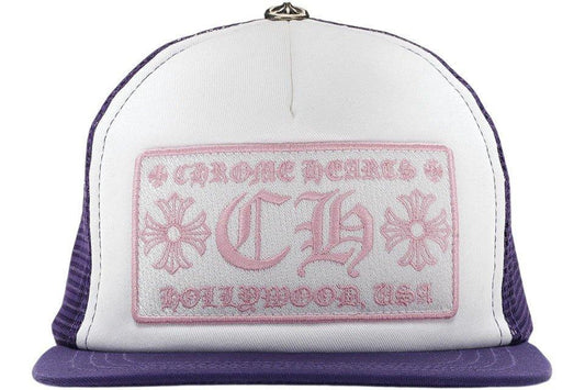 Chrome Hearts CH Hollywood Trucker Hat Purple / White / Pink - Supra Sneakers