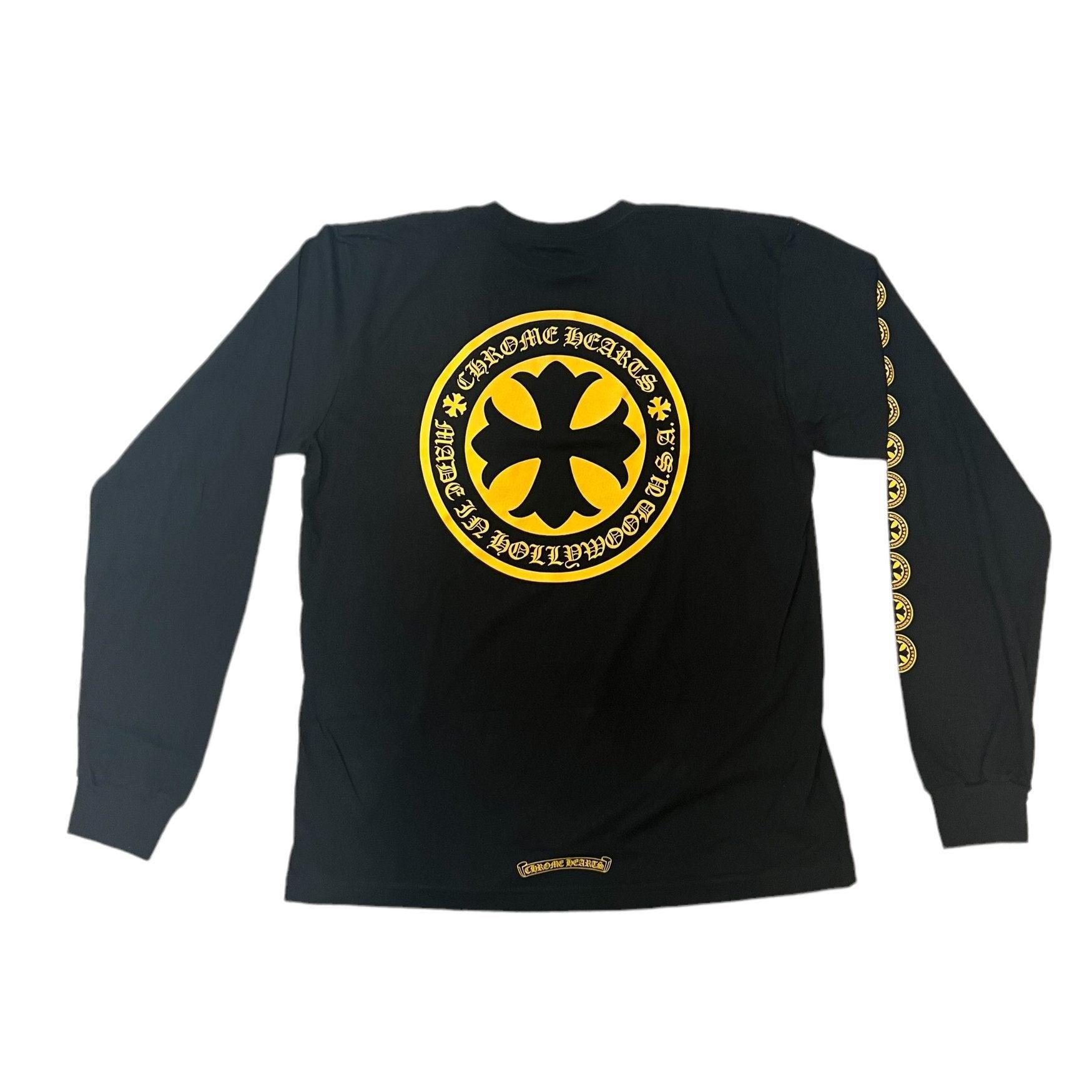 Chrome Hearts Emblem Long Sleeve Tee Black / Gold - Supra Sneakers