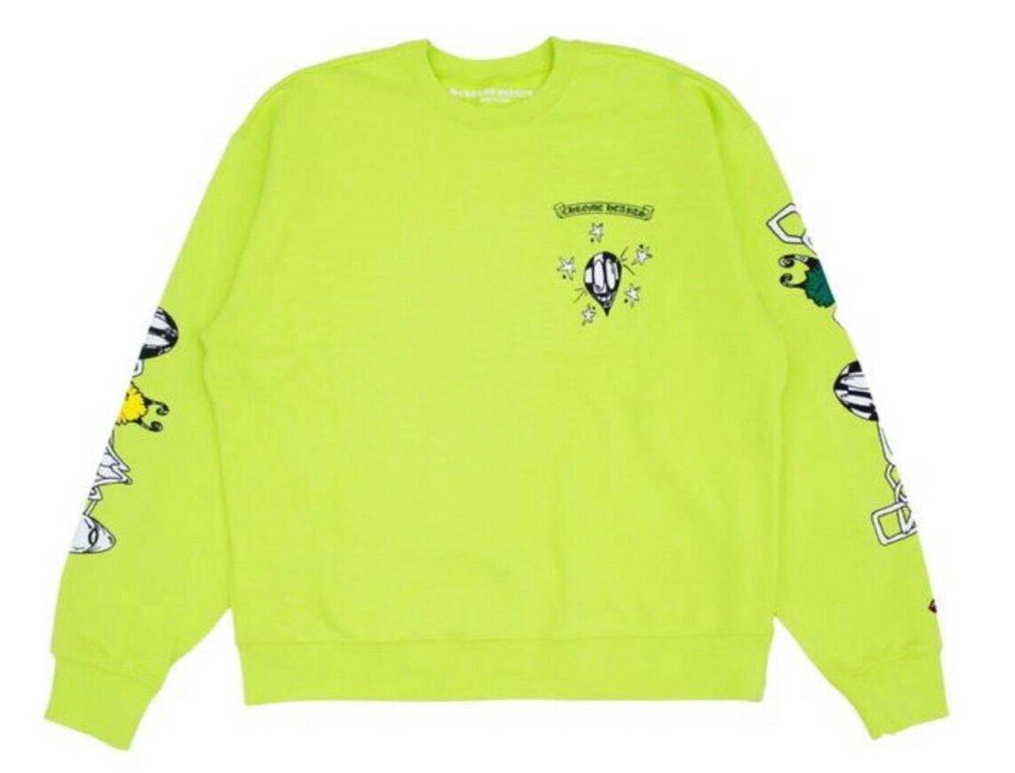 Chrome Hearts Matty Boy Link Crewneck Sweatshirt Lime Green - Supra Sneakers