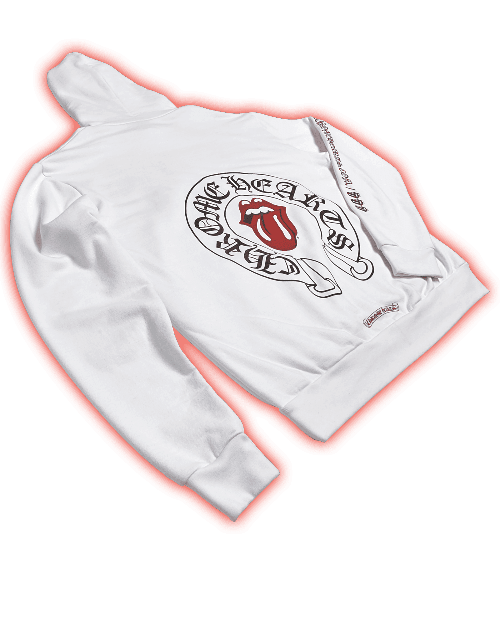 Chrome Hearts Rolling Stone Website Hoodie White - Supra Sneakers