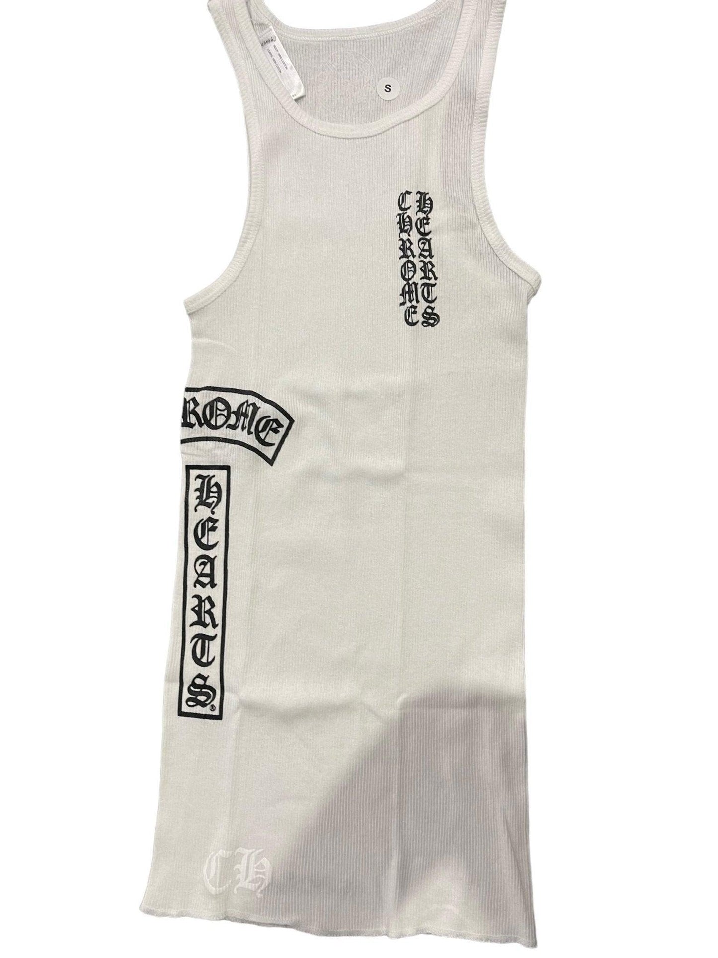 Chrome Hearts Scroll Rib Tank Top White - Supra Sneakers