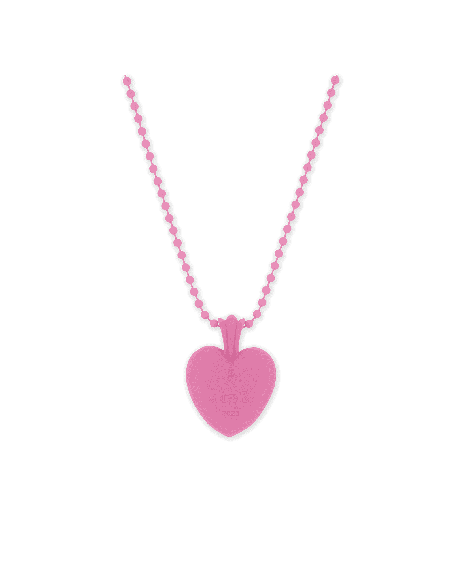 Chrome Hearts Silichrome Heart Necklace Pink - Supra Sneakers