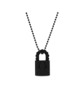 Chrome Hearts Silichrome Vorhängeschloss Fleurknee Kette Schwarz