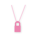 Chrome Hearts Silichrome Padlock Fleurknee Necklace Pink - Supra Sneakers - Image 2