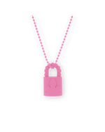 Chrome Hearts Silichrome Padlock Fleurknee Necklace Pink - Supra Sneakers - Image 1