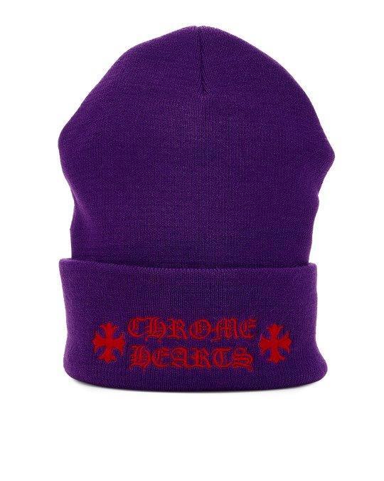 Chrome Hearts Watch Cap Text Beanie Purple - Supra Sneakers