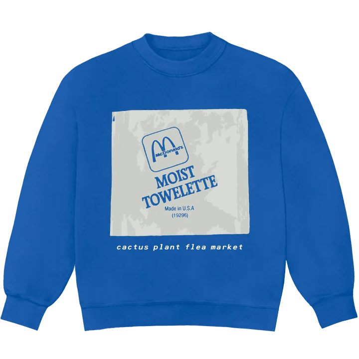 CPFM x McDonald's Moist Towelette Crewneck Blue - Supra Sneakers