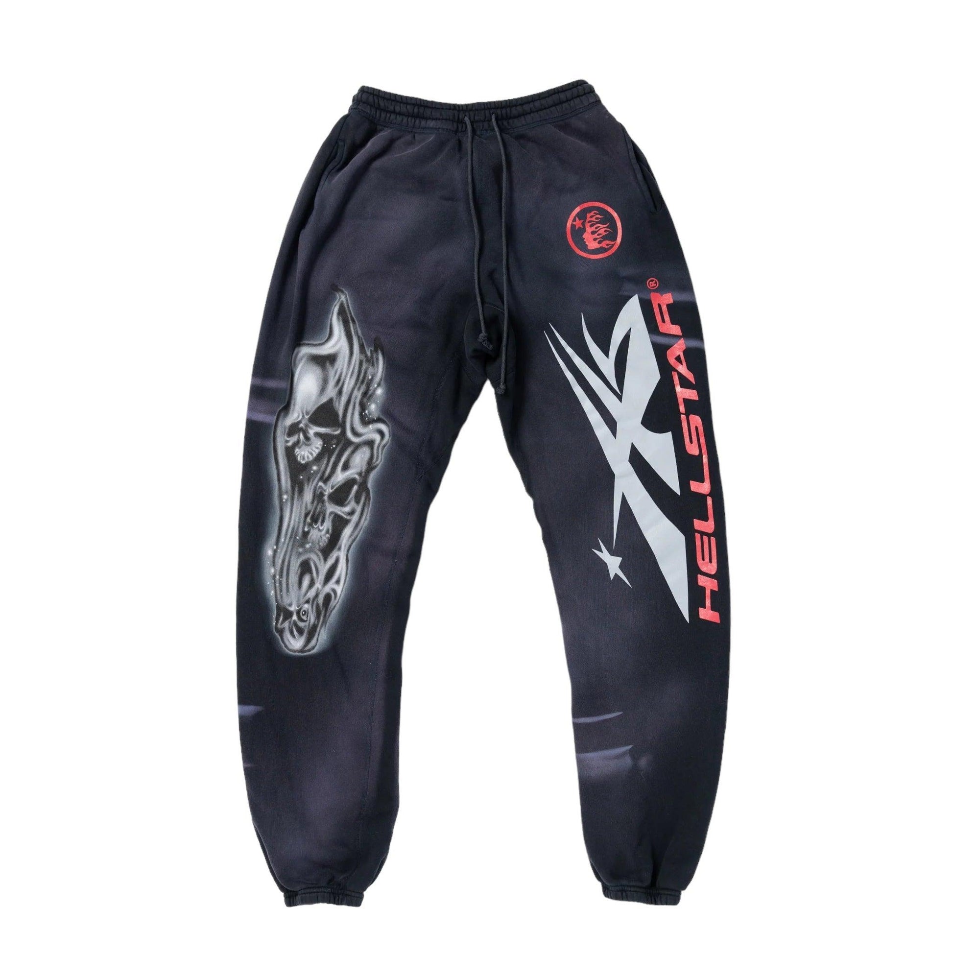 Hellstar Airbrushed Skull Sweatpants (Closed Elastic Bottom) - Supra Sneakers