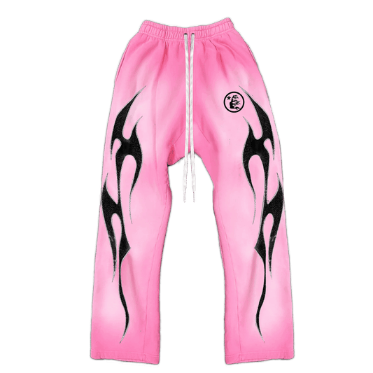 Hellstar Flame Sweatpants Pink with Black Flame - Supra Sneakers