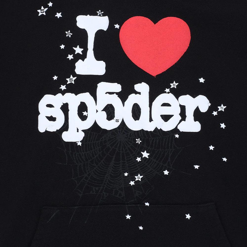 I Love Sp5der Souvenir Hoodie Black - Supra Sneakers