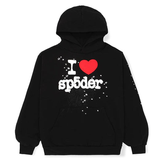 I Love Sp5der Souvenir Hoodie Black - Supra Sneakers