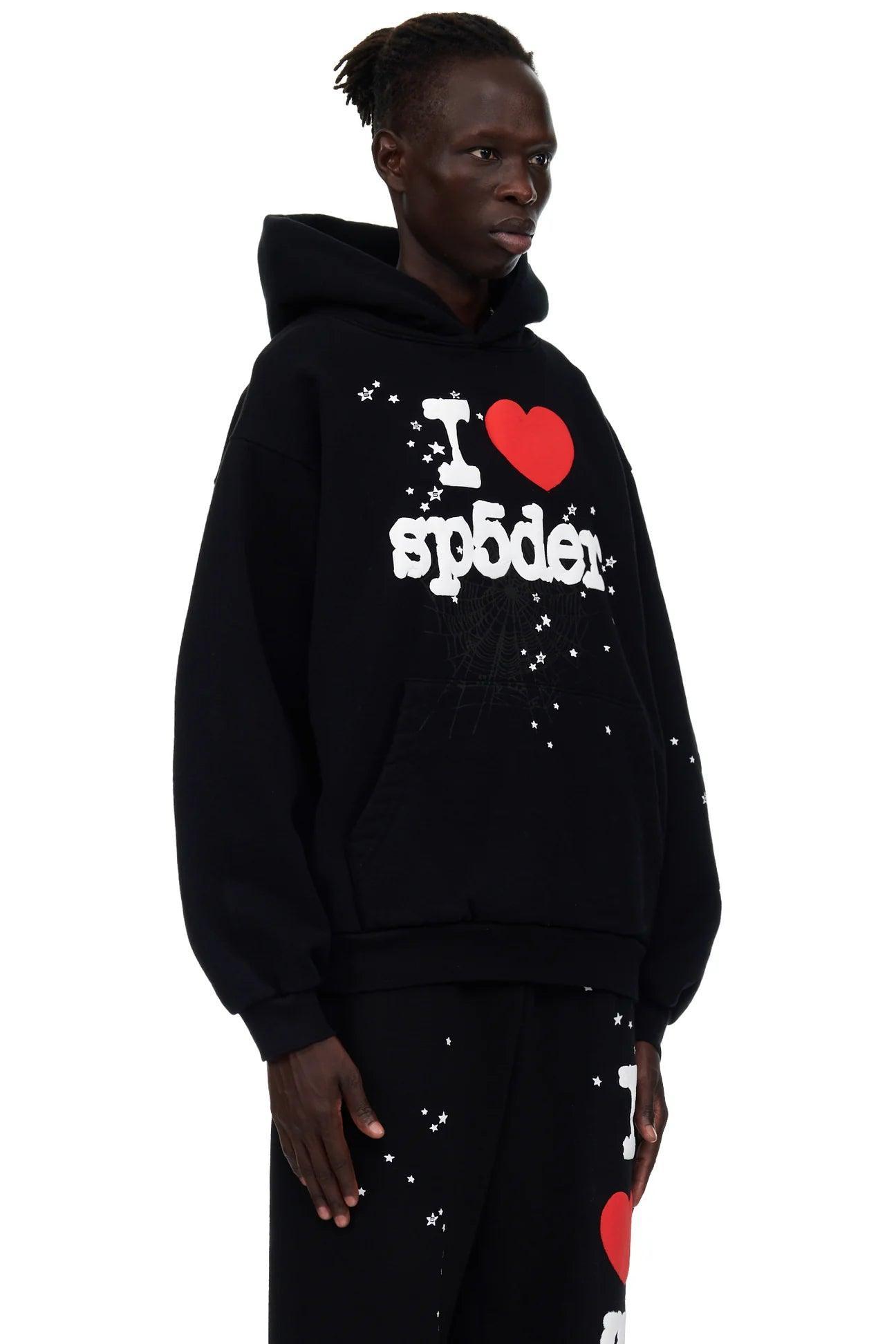 I Love Sp5der Souvenir Hoodie Black - Supra Sneakers