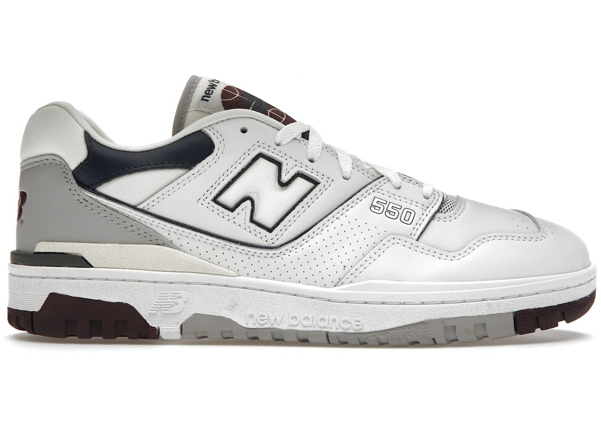 New Balance 550 White Natural Indigo Burgundy - Supra Sneakers