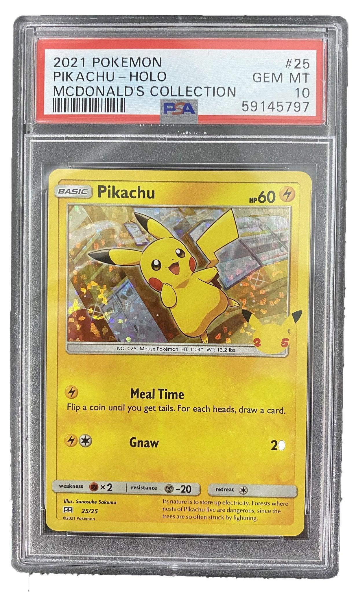 Pokemon Pikachu Holo 2021 McDonald's Collection PSA 10 - Supra Sneakers