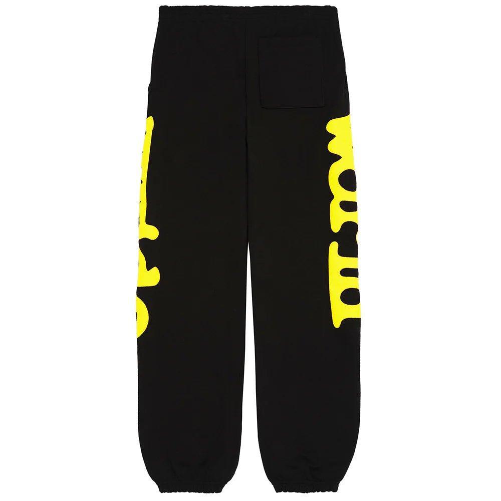 Sp5der Black & Yellow Beluga Sweatpants - Supra Sneakers