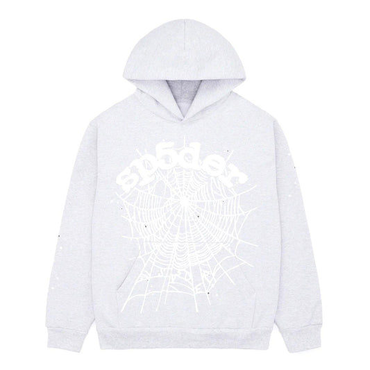 Sp5der Heather Grey OG Web Hoodie - Supra Sneakers