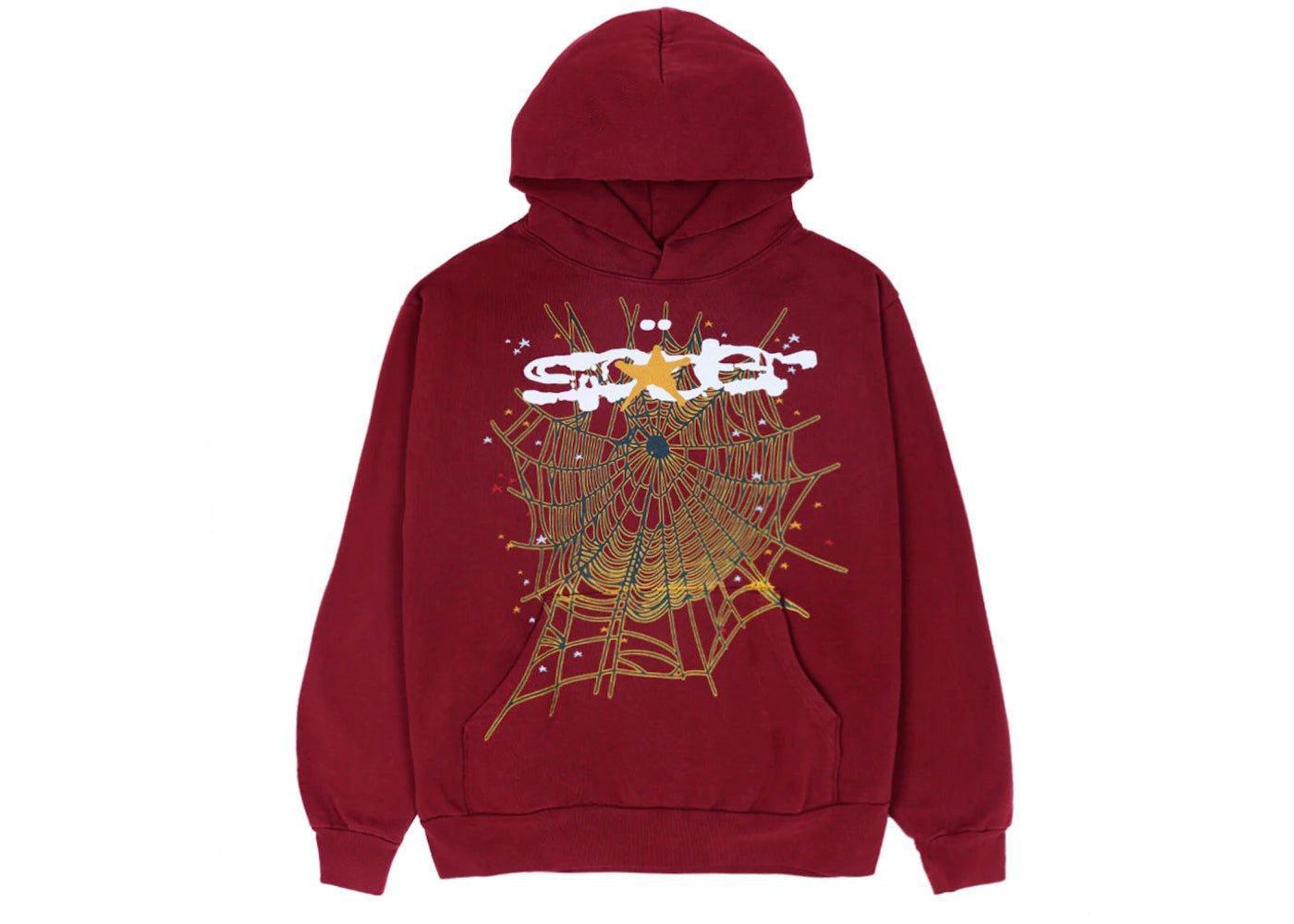 Sp5der Logo Hoodie Maroon - Supra Sneakers