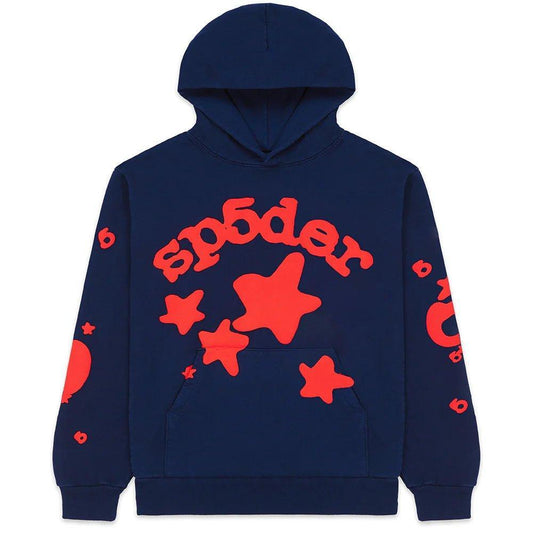 Sp5der Navy & Red Beluga Hoodie - Supra Sneakers