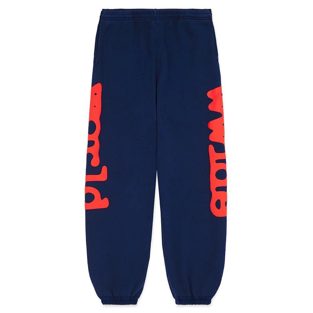 Sp5der Navy & Red Beluga Sweatpants - Supra Sneakers