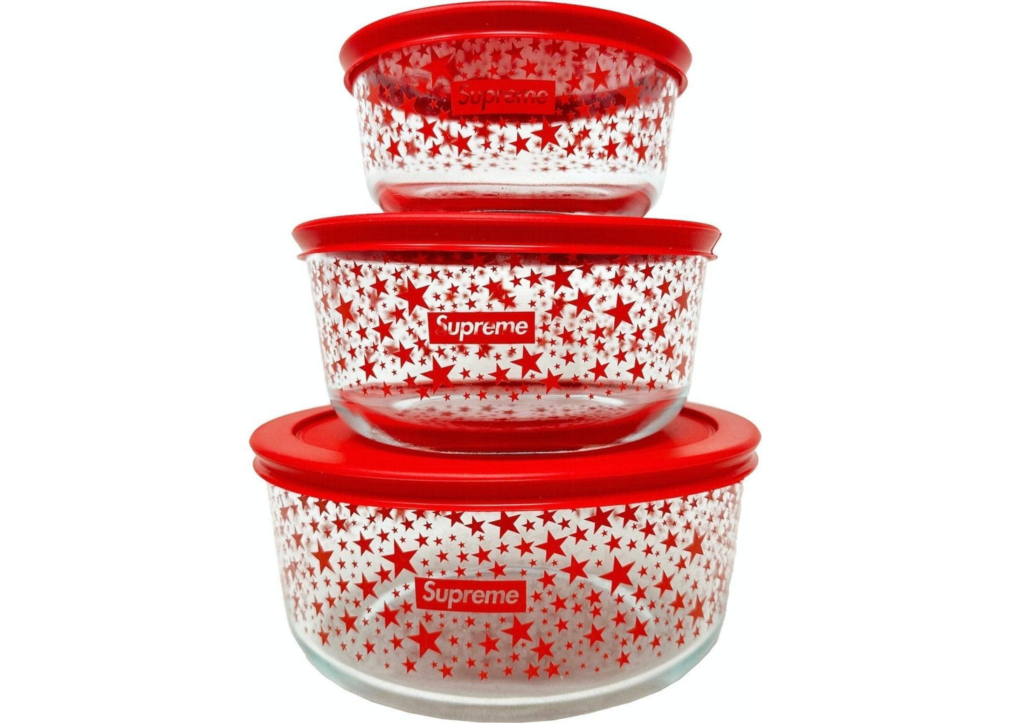 Supreme Pyrex Bowls (Set of 3) Red - Supra Sneakers