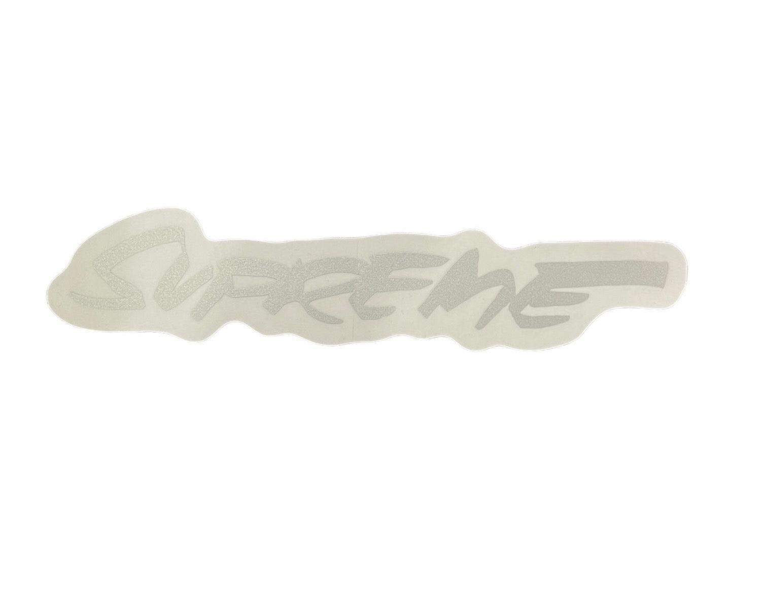 Supreme Script Logo Sticker Grey - Supra Sneakers