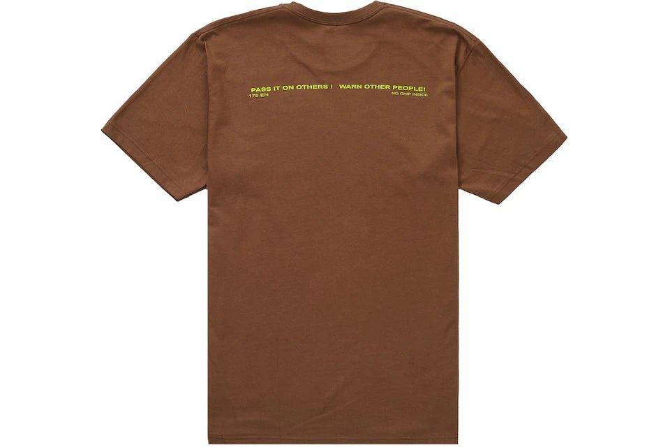 Supreme Warning Tee Brown - Supra Sneakers