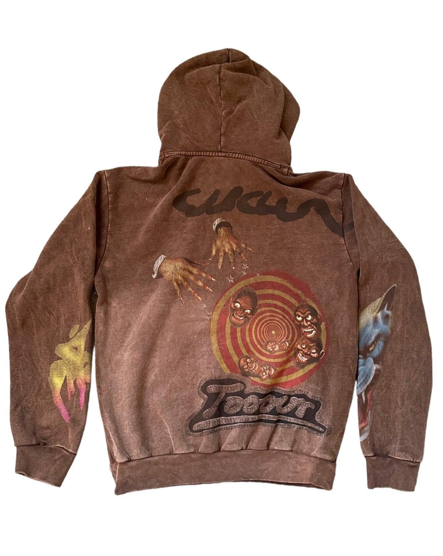 Travis Scott Utopia Tour Brown Zip Hoodie - Supra Sneakers