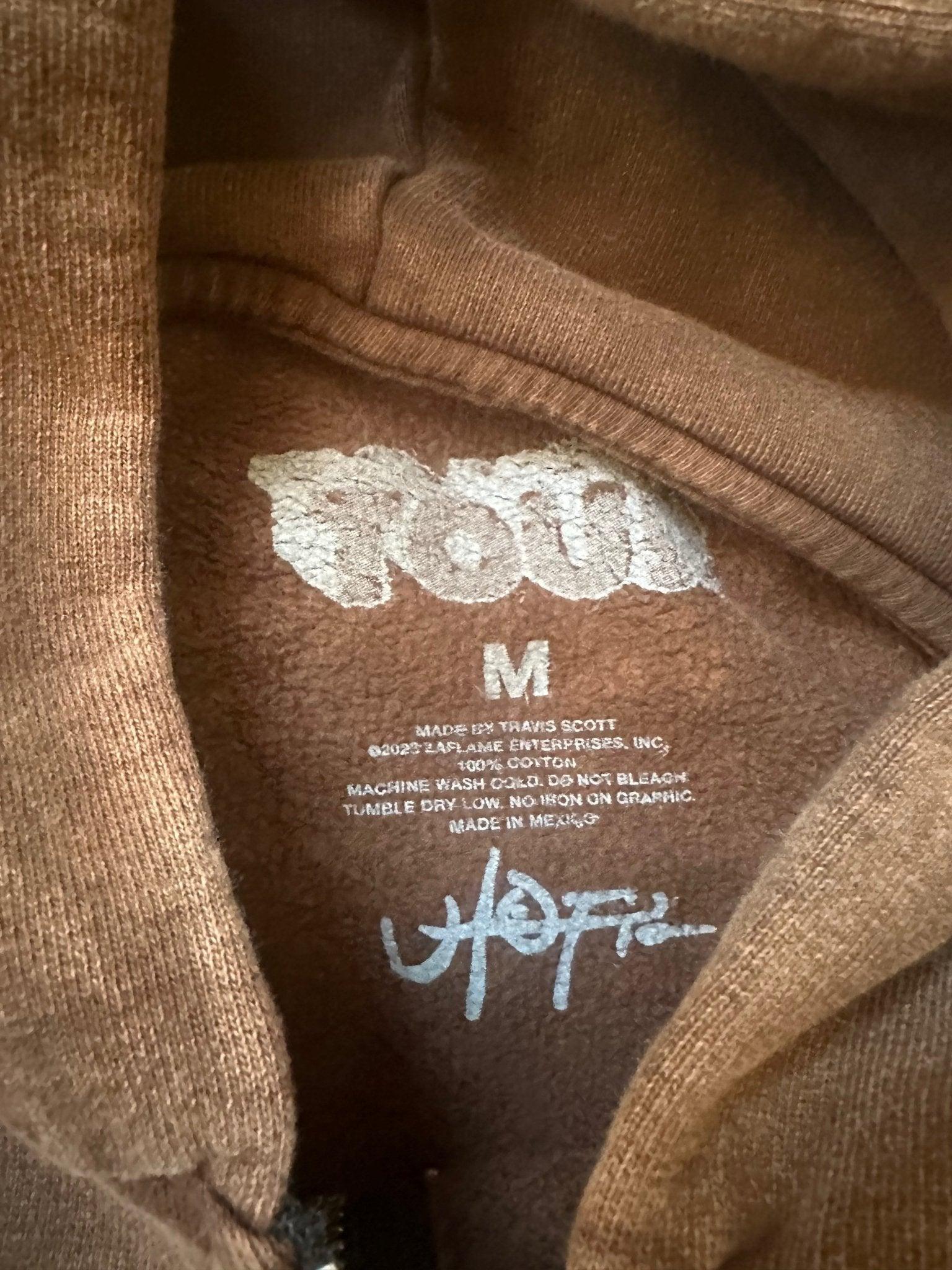 Travis Scott Utopia Tour Brown Zip Hoodie - Supra Sneakers