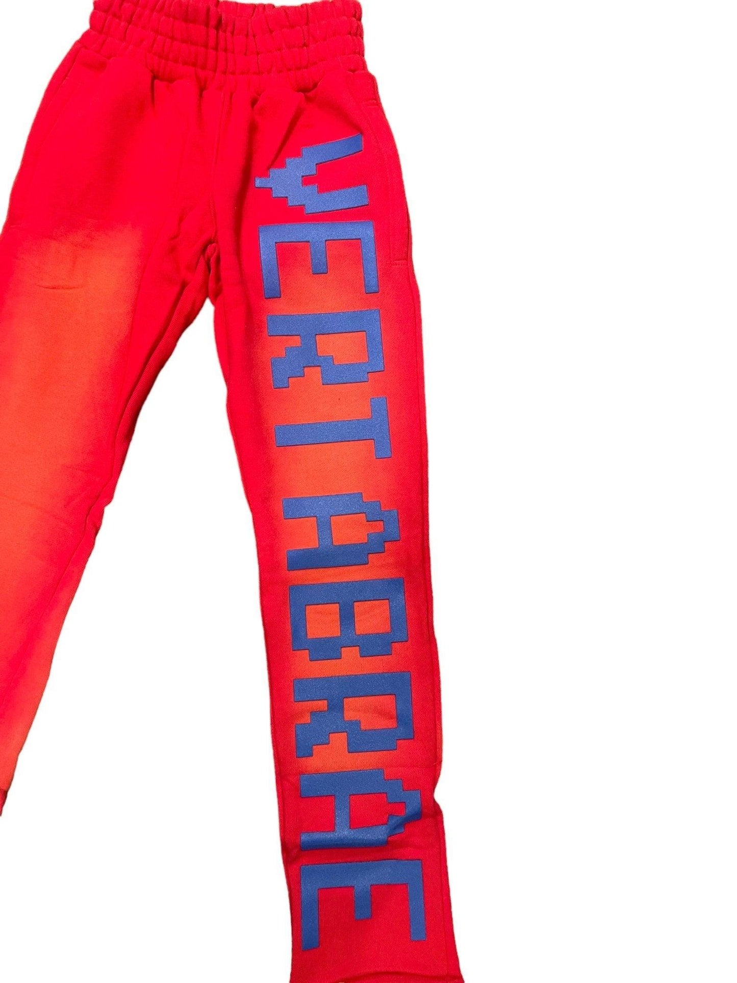 Vertabrae C-2 Sweat Pants Washed (Red & Blue) - Supra Sneakers