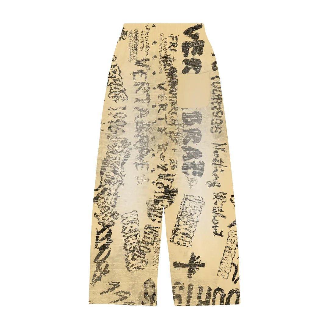 Vertabrae VERT Ivory Graffiti Sweat Pants - Supra Sneakers