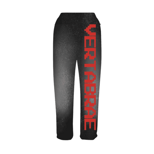 Vertebrae C-2 Sweat Pants Washed (Black & Red) - Supra Sneakers