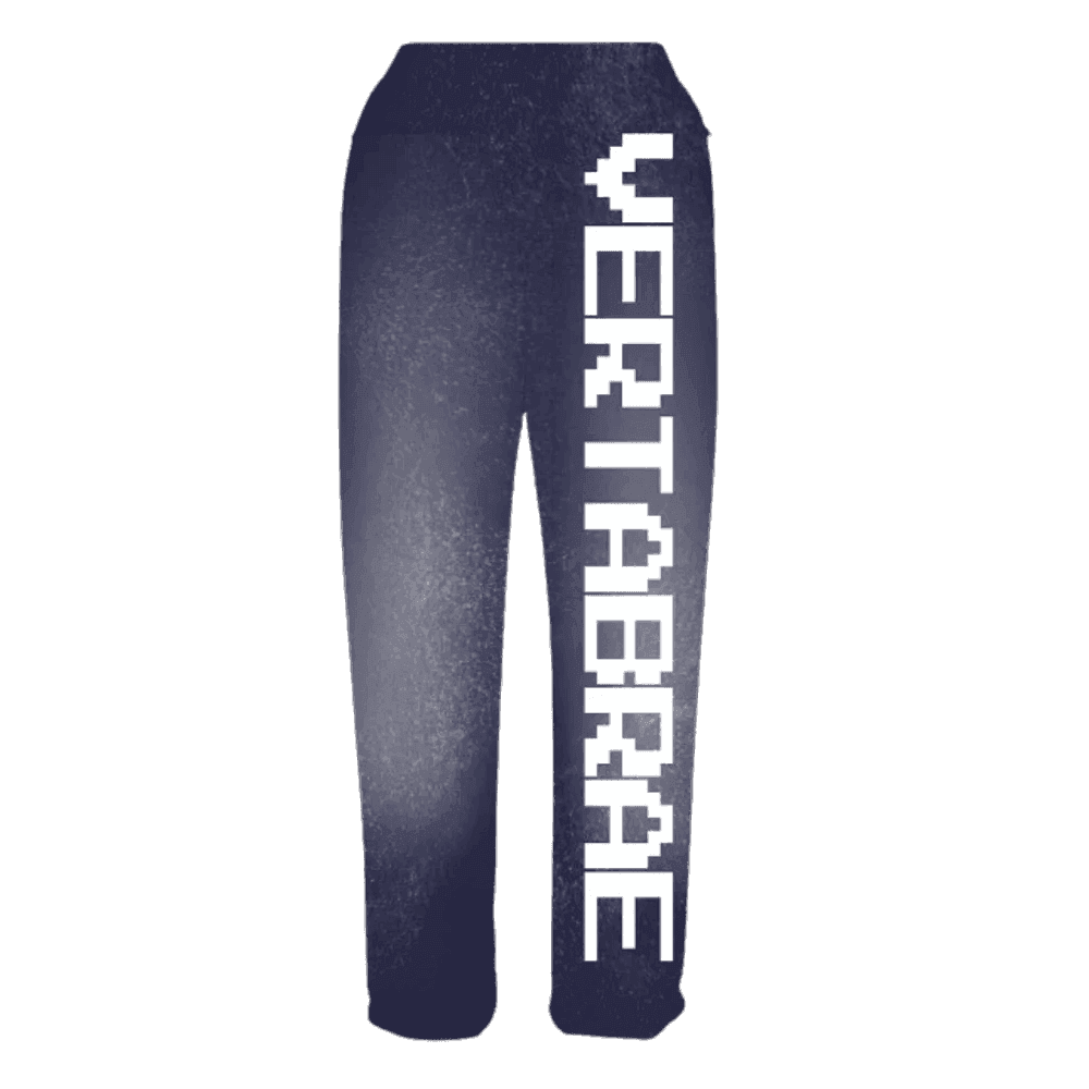 Vertebrae C-2 Sweat Pants Washed (Navy & White) - Supra Sneakers