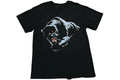 Vlone T-shirt nera con V e Pantera nera