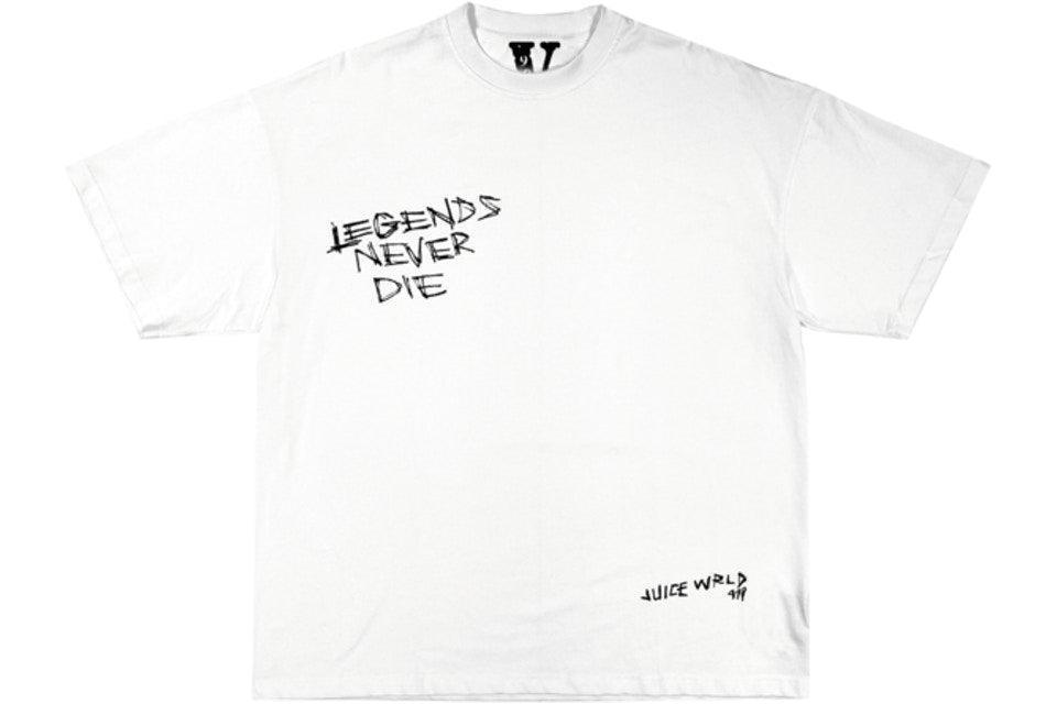 Vlone x Juice Wrld Legends Never Die T-Shirt White - Supra Sneakers